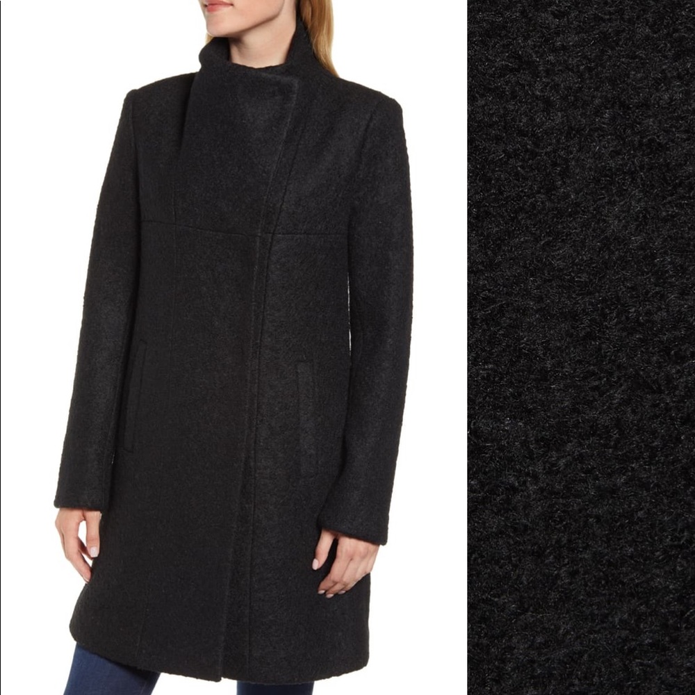 Kenneth Cole Wool Blend Boucle Coat